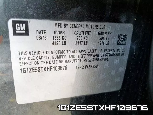 1G1ZE5STXHF109676 фото 2