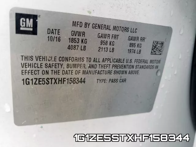 1G1ZE5STXHF158344 фото 2