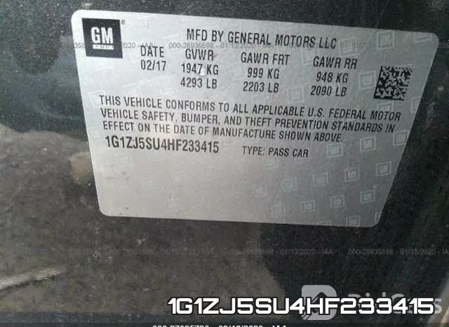1G1ZJ5SU4HF233415 фото 10