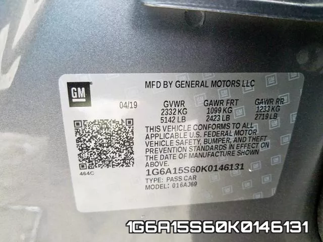 1G6A15S60K0146131 фото 2