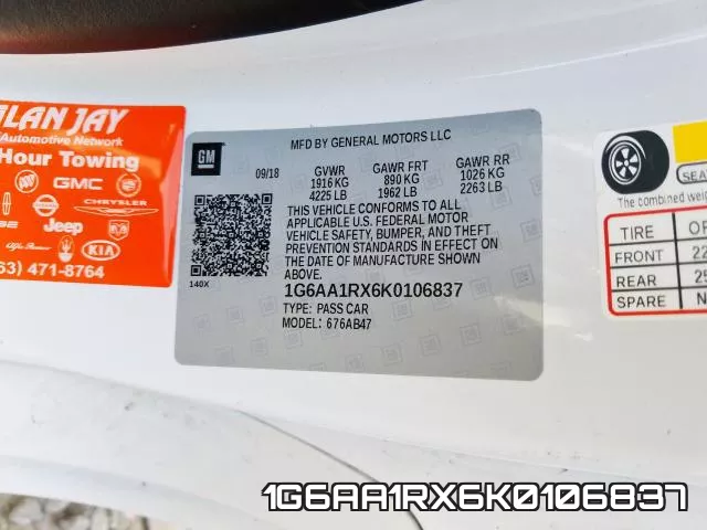 1G6AA1RX6K0106837 фото 2