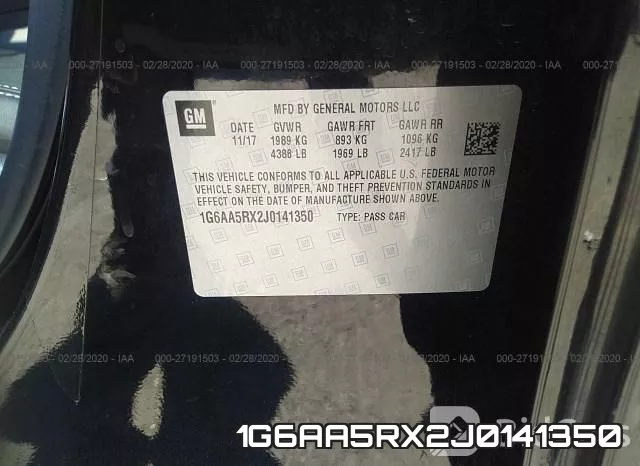 1G6AA5RX2J0141350 фото 10