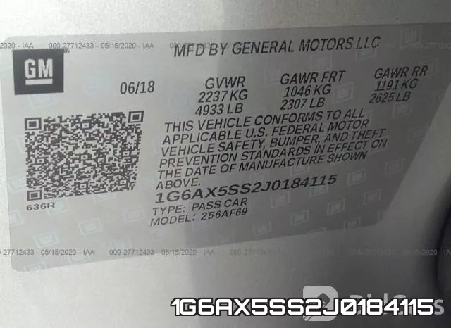 1G6AX5SS2J0184115 фото 10