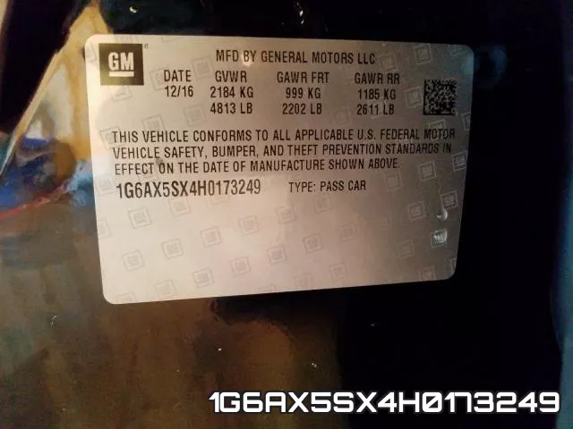 1G6AX5SX4H0173249 фото 2