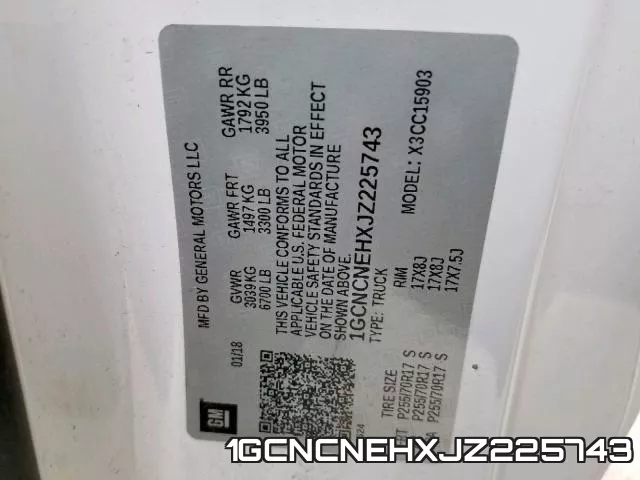 1GCNCNEHXJZ225743 фото 2