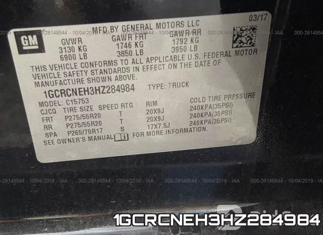 1GCRCNEH3HZ284984 фото 10