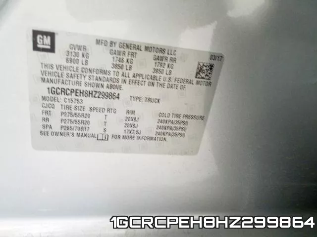 1GCRCPEH8HZ299864 фото 2