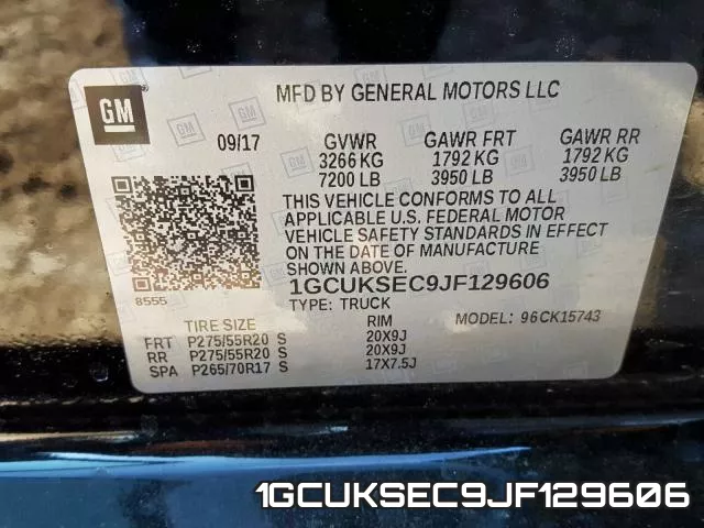 1GCUKSEC9JF129606 фото 2