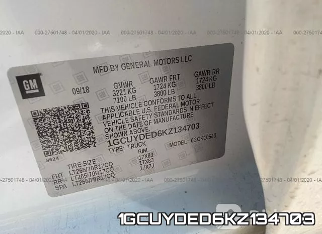 1GCUYDED6KZ134703 фото 10