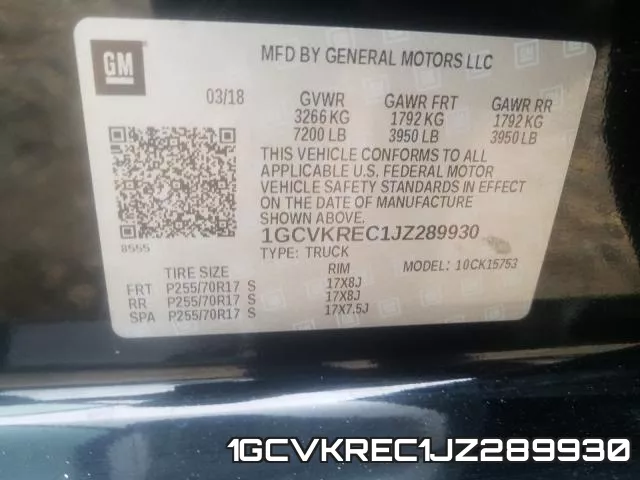 1GCVKREC1JZ289930 фото 2