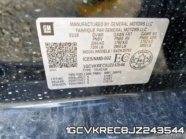 1GCVKREC8JZ243544 фото 2