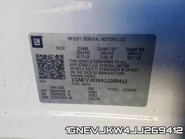 1GNEVJKW4JJ269412 фото 2