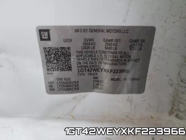 1GT42WEYXKF223966 фото 2