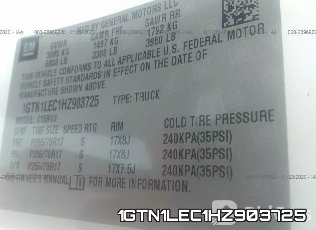 1GTN1LEC1HZ903725 фото 10