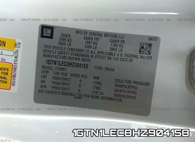 1GTN1LEC8HZ904158 фото 10