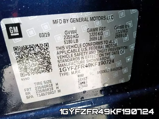 1GYFZFR49KF190724 фото 2