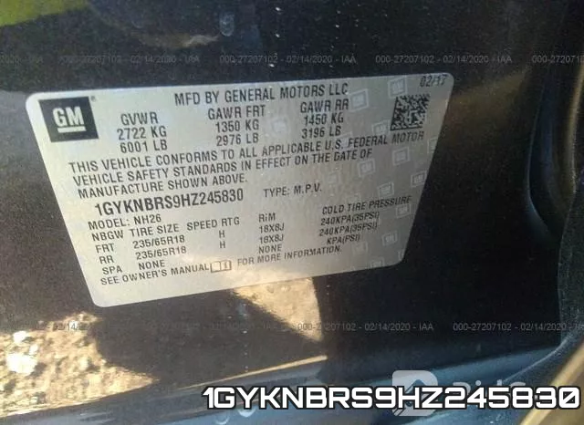 1GYKNBRS9HZ245830 фото 10