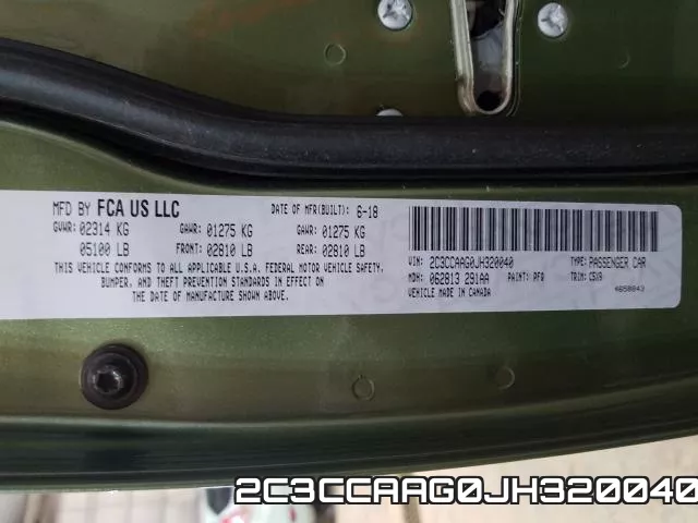 2C3CCAAG0JH320040 фото 2