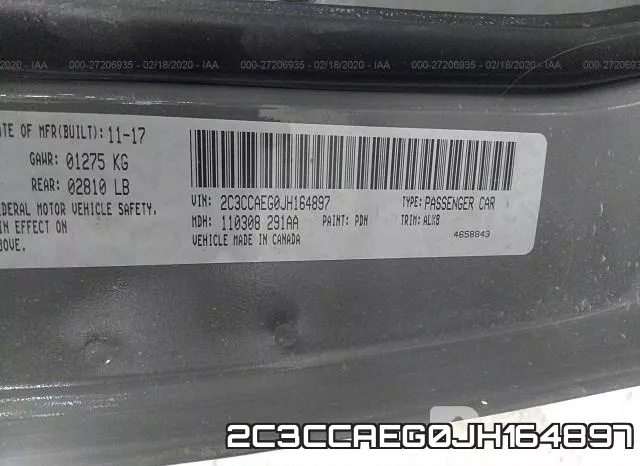 2C3CCAEG0JH164897 фото 10