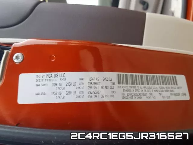 2C4RC1EG5JR316527 фото 2