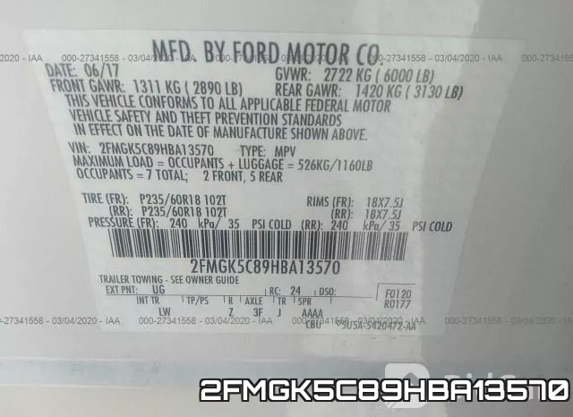 2FMGK5C89HBA13570 фото 10