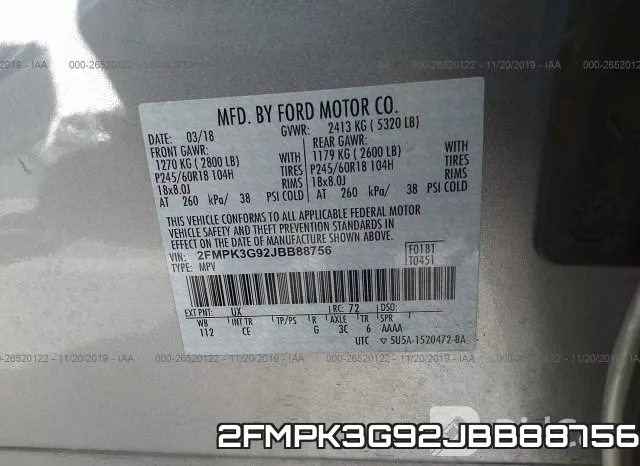 2FMPK3G92JBB88756 фото 10