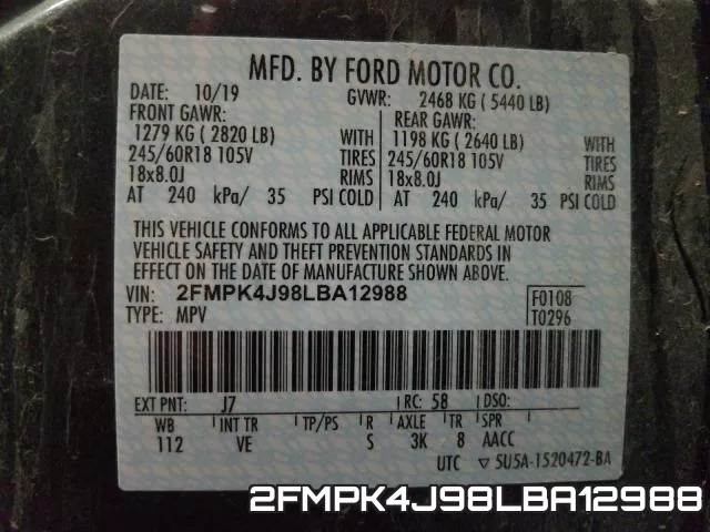 2FMPK4J98LBA12988 фото 2