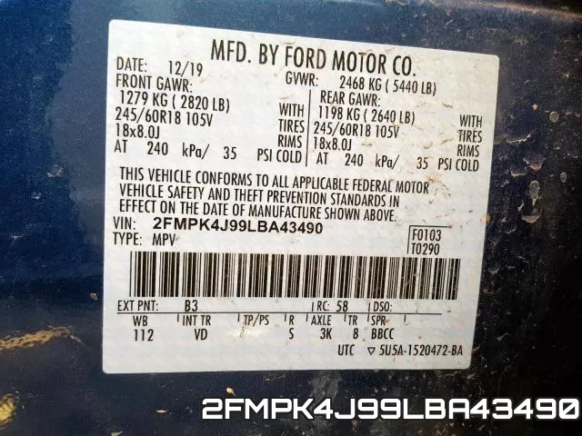 2FMPK4J99LBA43490 фото 2