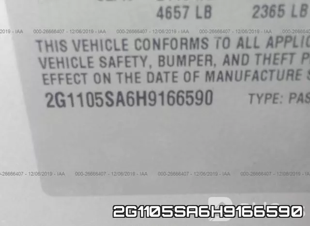 2G1105SA6H9166590 фото 10