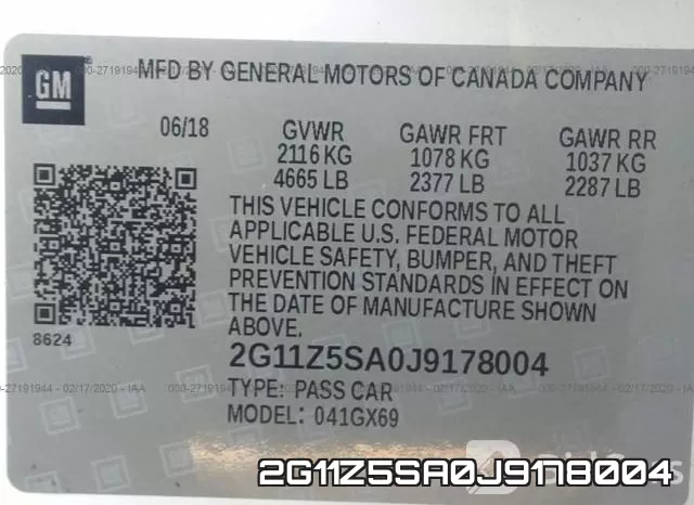 2G11Z5SA0J9178004 фото 10