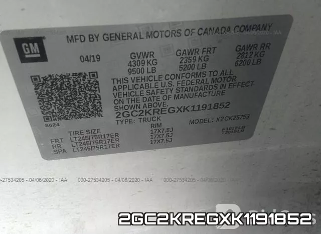 2GC2KREGXK1191852 фото 10