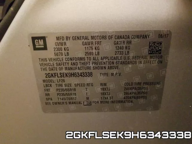 2GKFLSEK9H6343338 фото 2