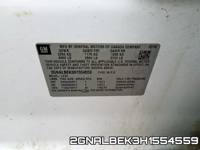 2GNALBEK3H1554559 фото 2
