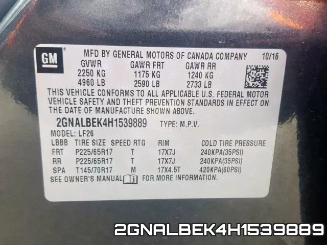 2GNALBEK4H1539889 фото 2