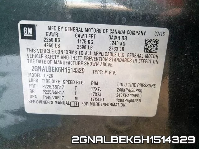2GNALBEK6H1514329 фото 2