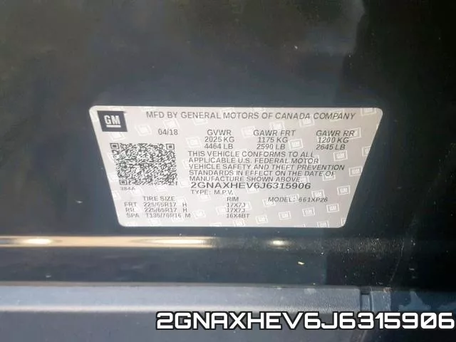 2GNAXHEV6J6315906 фото 2