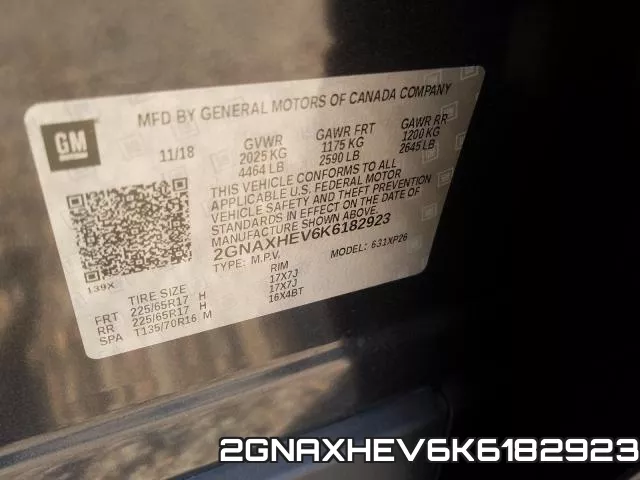 2GNAXHEV6K6182923 фото 2
