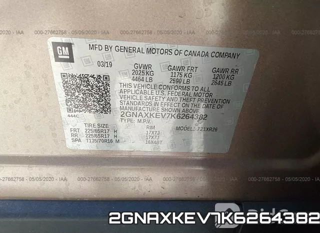 2GNAXKEV7K6264382 фото 10