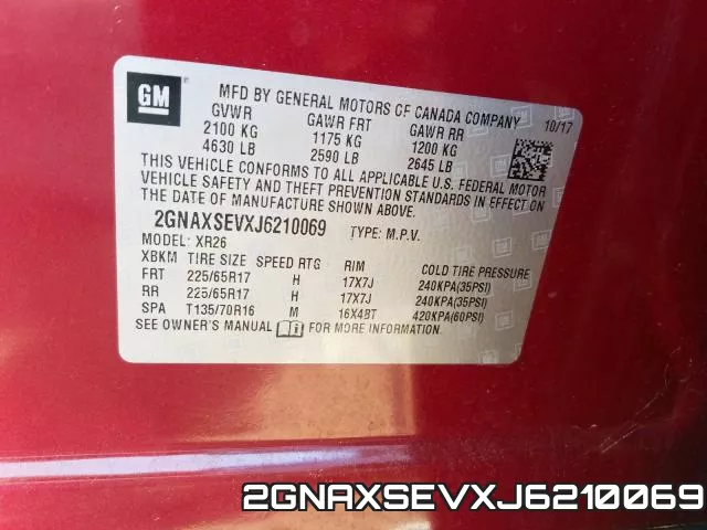 2GNAXSEVXJ6210069 фото 2