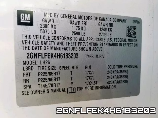 2GNFLFEK4H6183203 фото 2