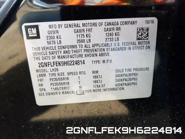 2GNFLFEK9H6224814 фото 2