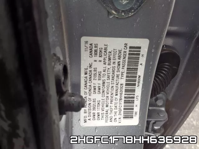 2HGFC1F78HH636928 фото 2