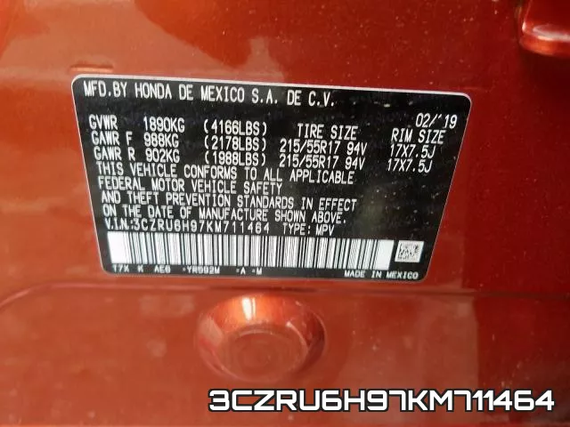 3CZRU6H97KM711464 фото 2
