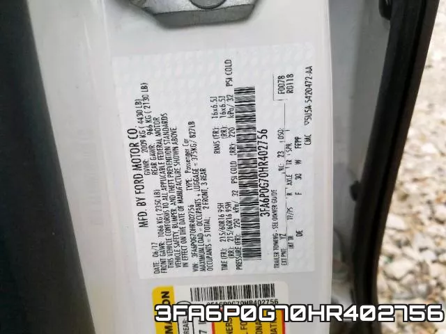 3FA6P0G70HR402756 фото 2