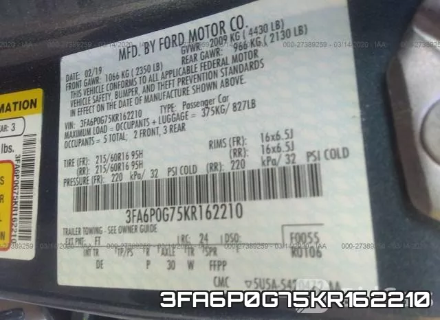 3FA6P0G75KR162210 фото 10