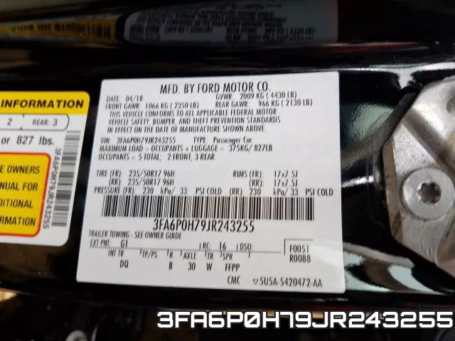3FA6P0H79JR243255 фото 2