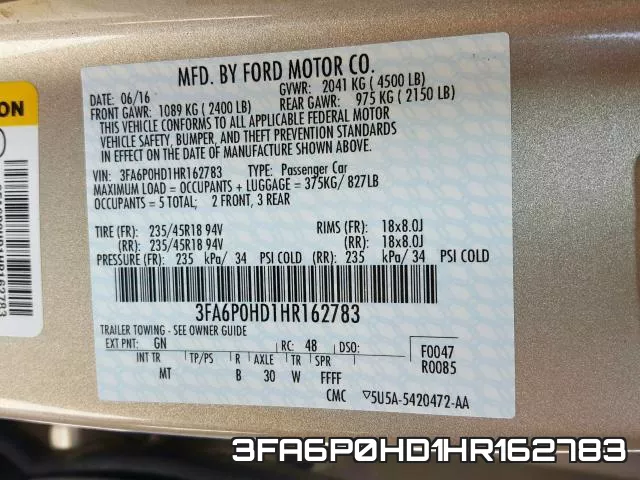 3FA6P0HD1HR162783 фото 2