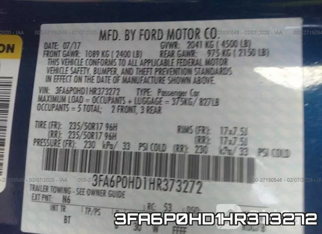 3FA6P0HD1HR373272 фото 10