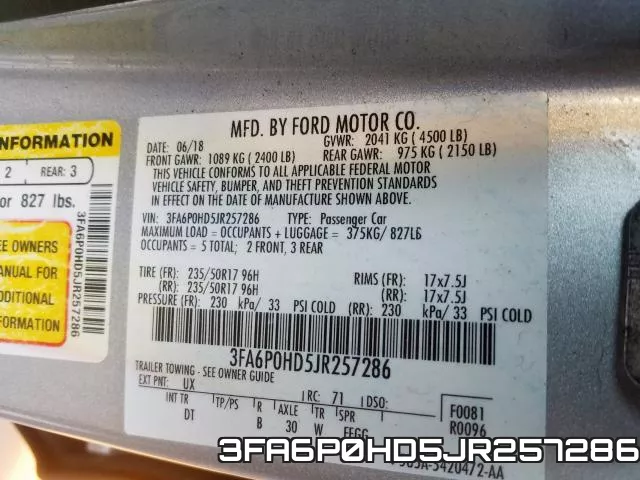 3FA6P0HD5JR257286 фото 2