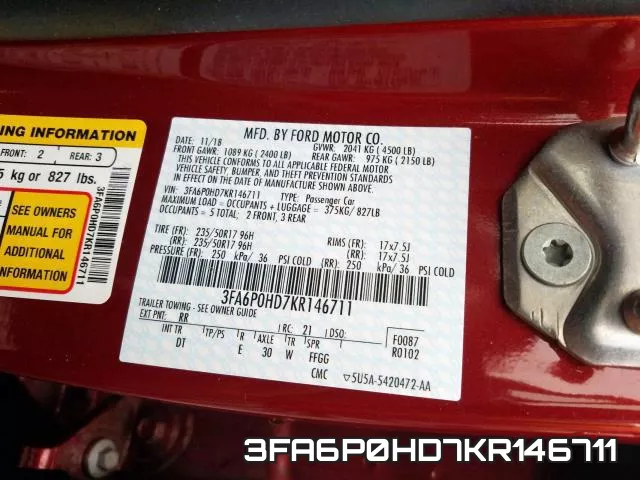 3FA6P0HD7KR146711 фото 2